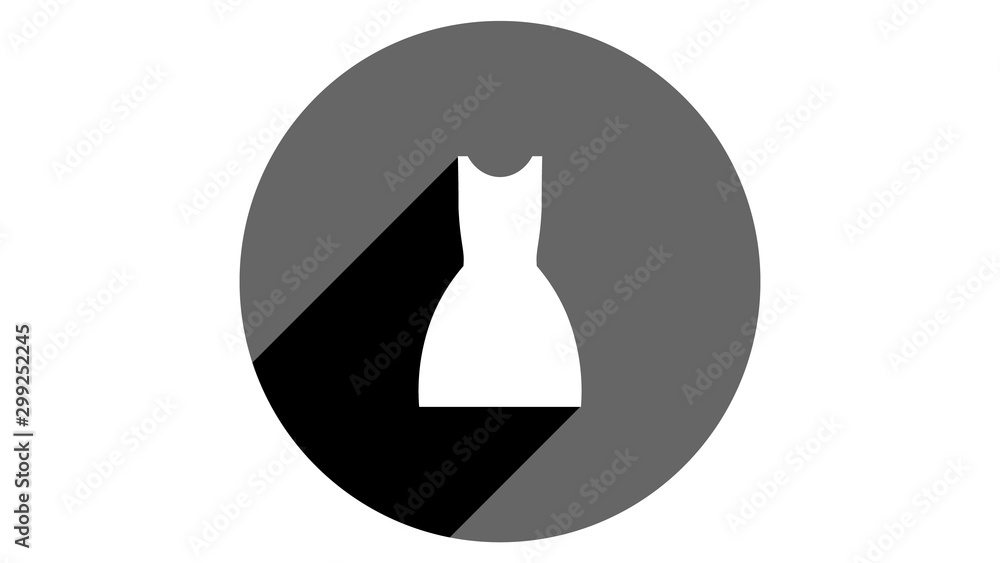Fototapeta premium Dress icon. Flat icons vector design. Simple icons with shadows