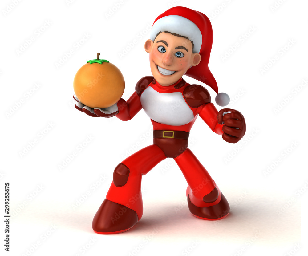Fun Super Santa Claus - 3D Illustration Fun Super Santa Claus - 3D Illustration