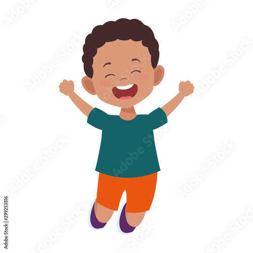 excited boy jumping icon