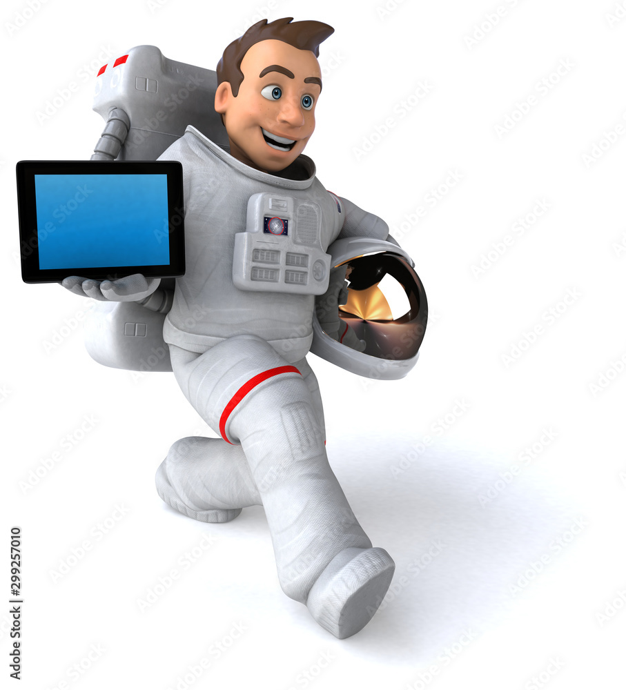Fun astronaut - 3D Illustration