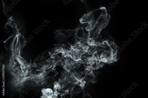 Abstract  powder or smoke isolated on black background © sirawut