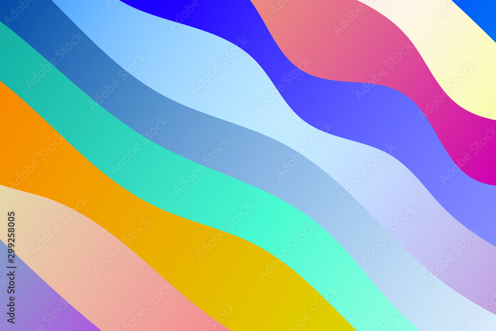 Obraz premium Colorful background with curved lines. Pattern design for banner, poster, flyer, card, cover, brochure