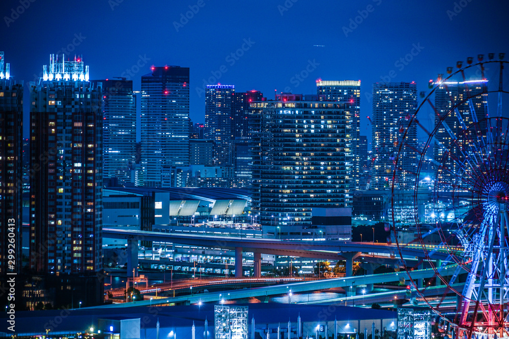 東京・お台場から見える東京の夜景 東京・お台場から見える東京の夜景