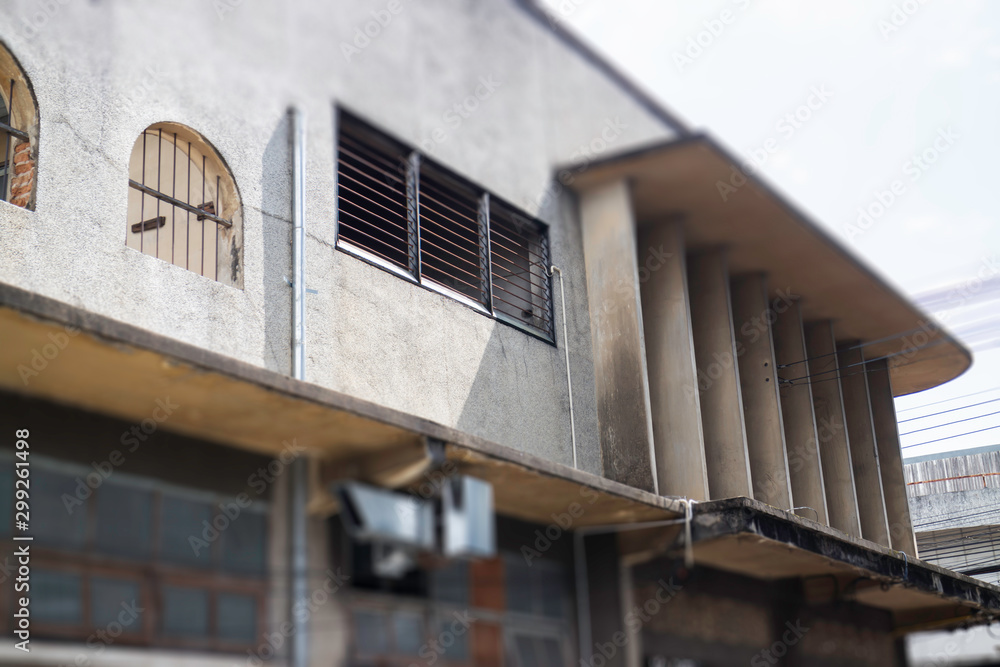 Old concrete grunge wall of building