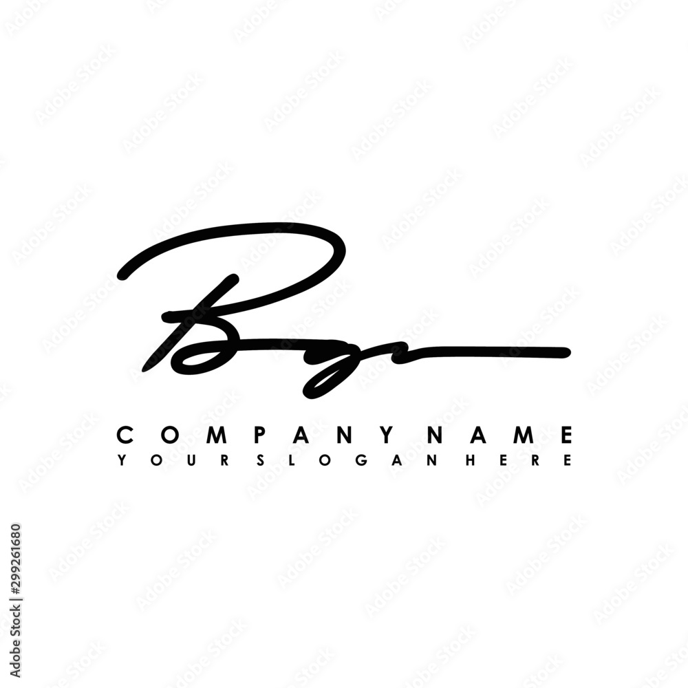 BG initials signature logo. Handwriting logo vector templates. Logo for  business, beauty, fashion, signature Stock Vector | Adobe Stock