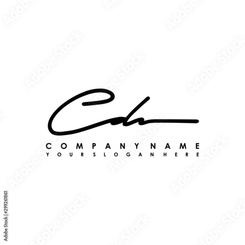 CD initials signature logo. Handwriting logo vector templates. Logo for business, beauty, fashion, signature