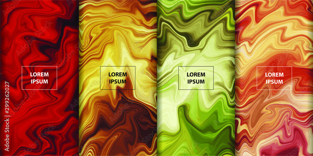 Abstract Color flow gradient background. Liquid marble art texture. Flow inks in water style. 