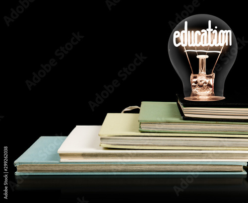 Light Bulb and Books with Education Concept