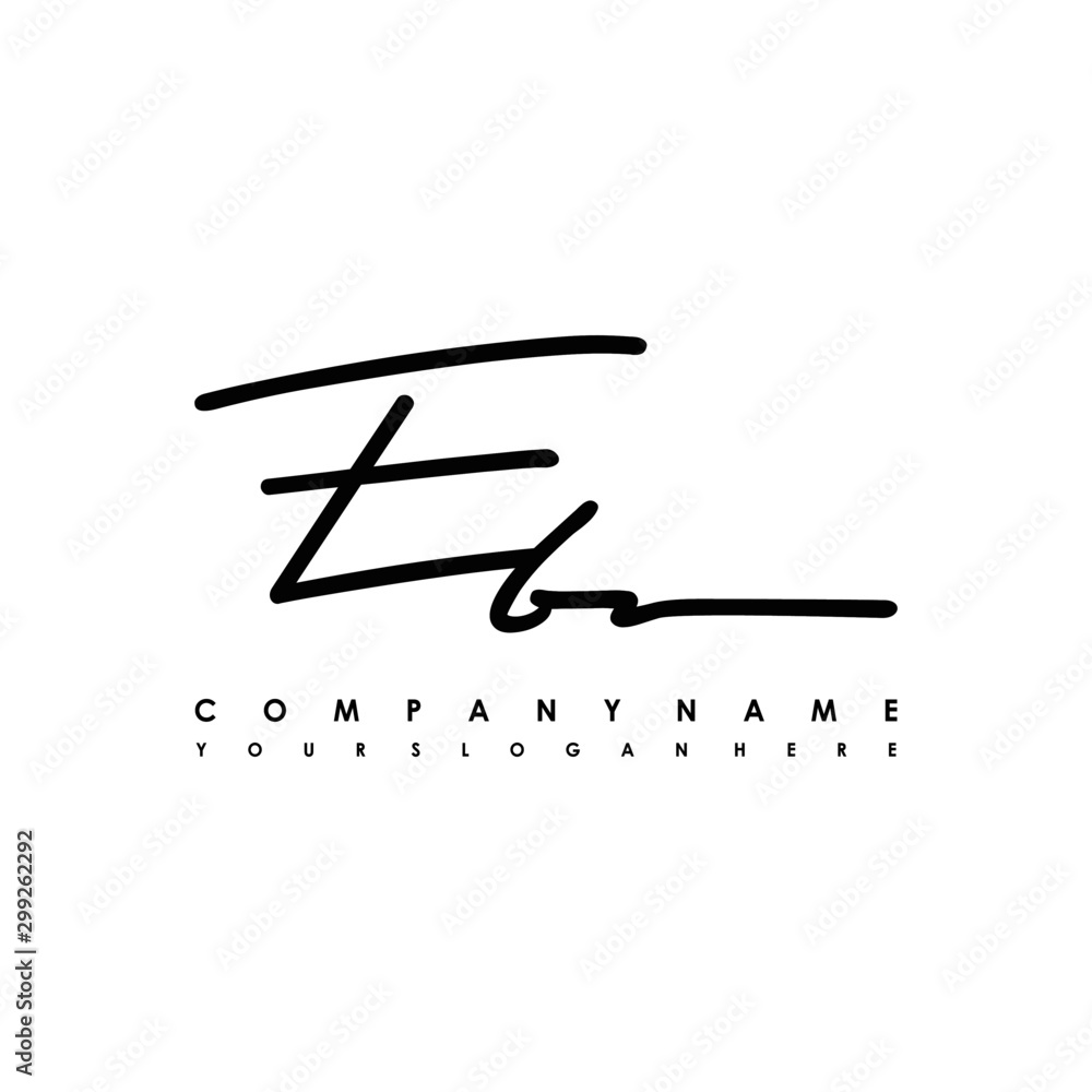 EB initials signature logo. Handwriting logo vector templates. Logo for business, beauty, fashion, signature EB initials signature logo. Handwriting logo vector templates. Logo for business, beauty, fashion, signature