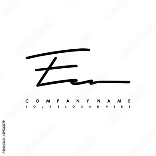 EE initials signature logo. Handwriting logo vector templates. Logo for business, beauty, fashion, signature