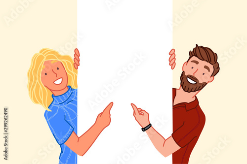 Curiosity, advertising banner concept