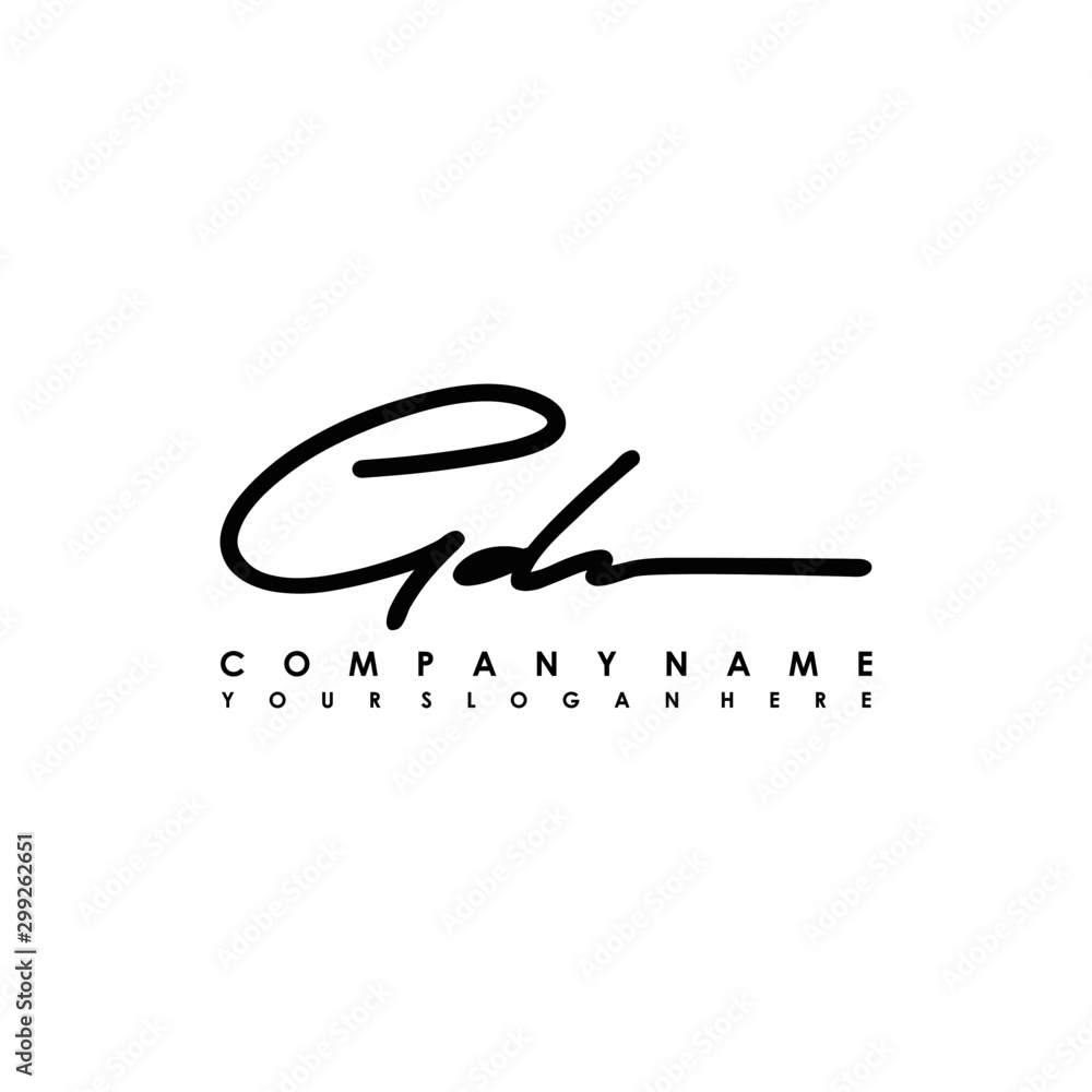 GD initials signature logo. Handwriting logo vector templates. Logo for business, beauty, fashion, signature GD initials signature logo. Handwriting logo vector templates. Logo for business, beauty, fashion, signature