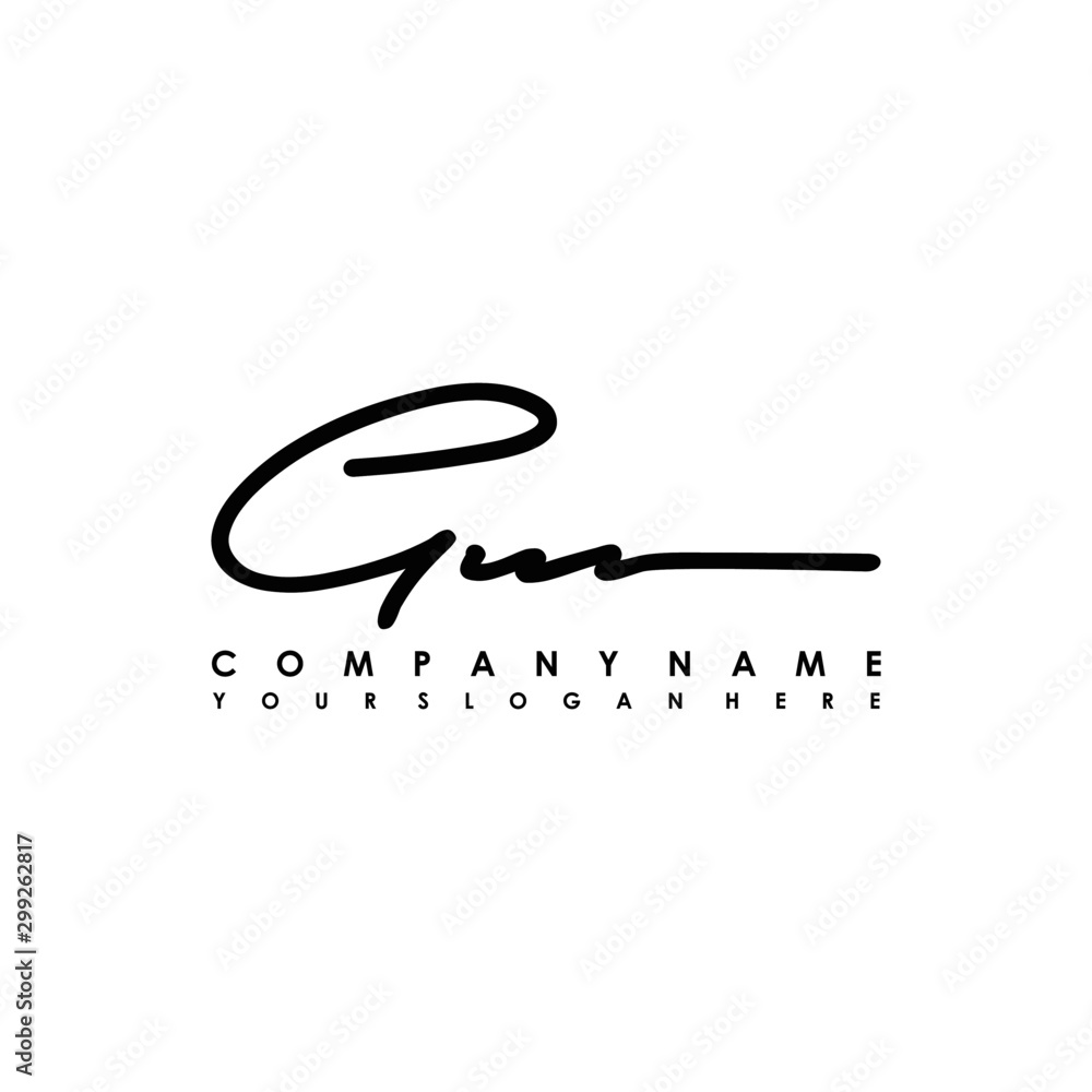GW initials signature logo. Handwriting logo vector templates. Logo for business, beauty, fashion, signature