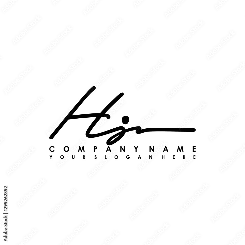 HJ initials signature logo. Handwriting logo vector templates. Logo for business, beauty, fashion, signature HJ initials signature logo. Handwriting logo vector templates. Logo for business, beauty, fashion, signature