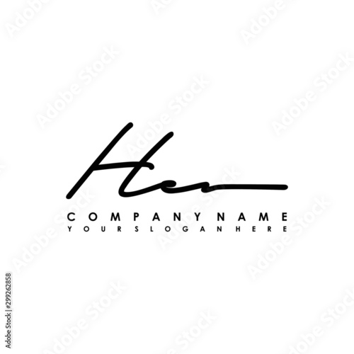 HE initials signature logo. Handwriting logo vector templates. Logo for business, beauty, fashion, signature