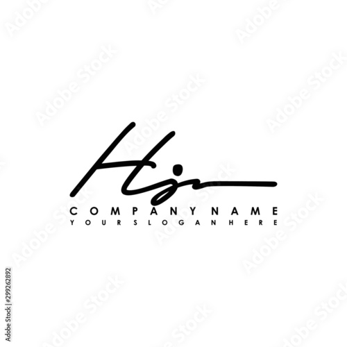 HJ initials signature logo. Handwriting logo vector templates. Logo for business, beauty, fashion, signature © VOKE VICTORI