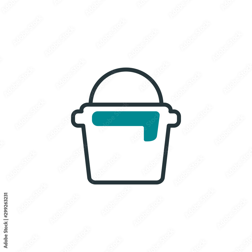 Isolated construction bucket icon fill vector design Isolated construction bucket icon fill vector design