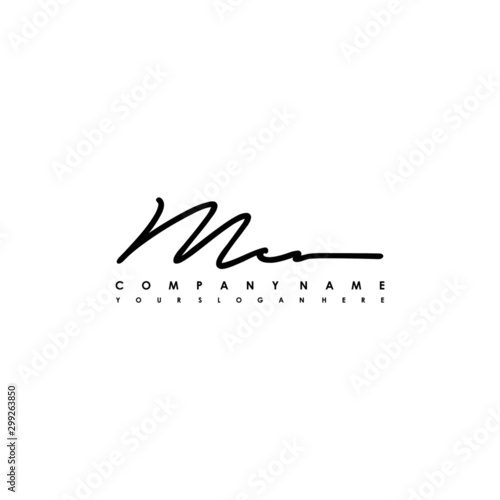 MC initials signature logo. Handwriting logo vector templates. Logo for business, beauty, fashion, signature