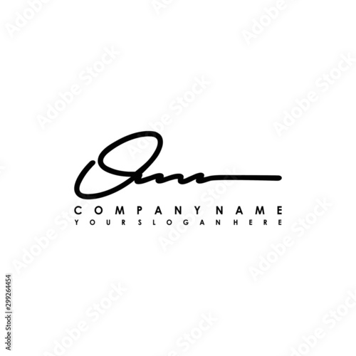 OM initials signature logo. Handwriting logo vector templates. Logo for business, beauty, fashion, signature