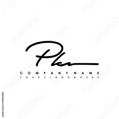 PK initials signature logo. Handwriting logo vector templates. Logo for business, beauty, fashion, signature