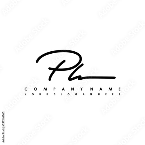 PL initials signature logo. Handwriting logo vector templates. Logo for business, beauty, fashion, signature
