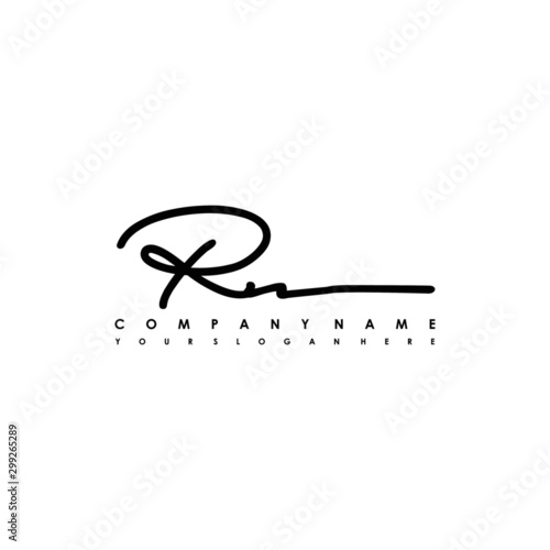 RN initials signature logo. Handwriting logo vector templates. Logo for business, beauty, fashion, signature photo