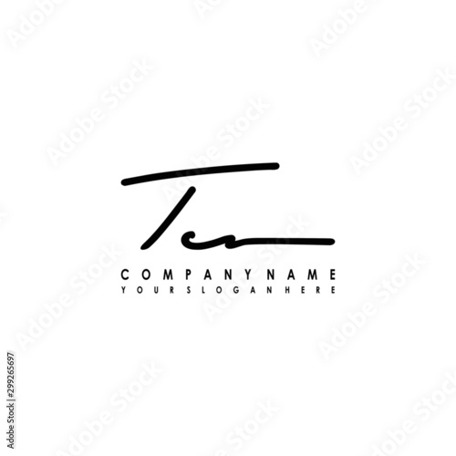 TC initials signature logo. Handwriting logo vector templates. Logo for business  beauty  fashion  signature