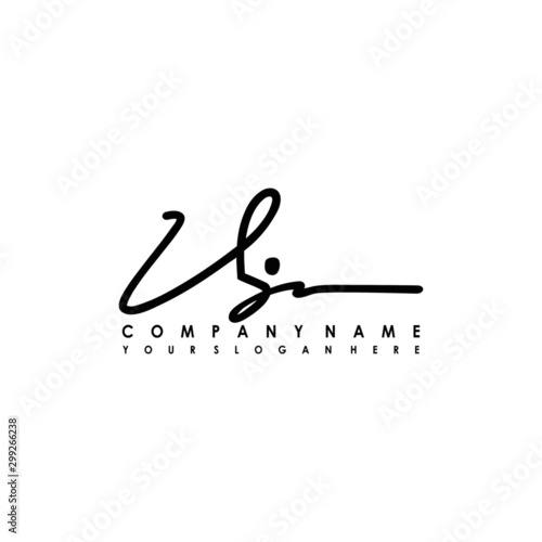 VJ initials signature logo. Handwriting logo vector templates. Logo for business, beauty, fashion, signature photo