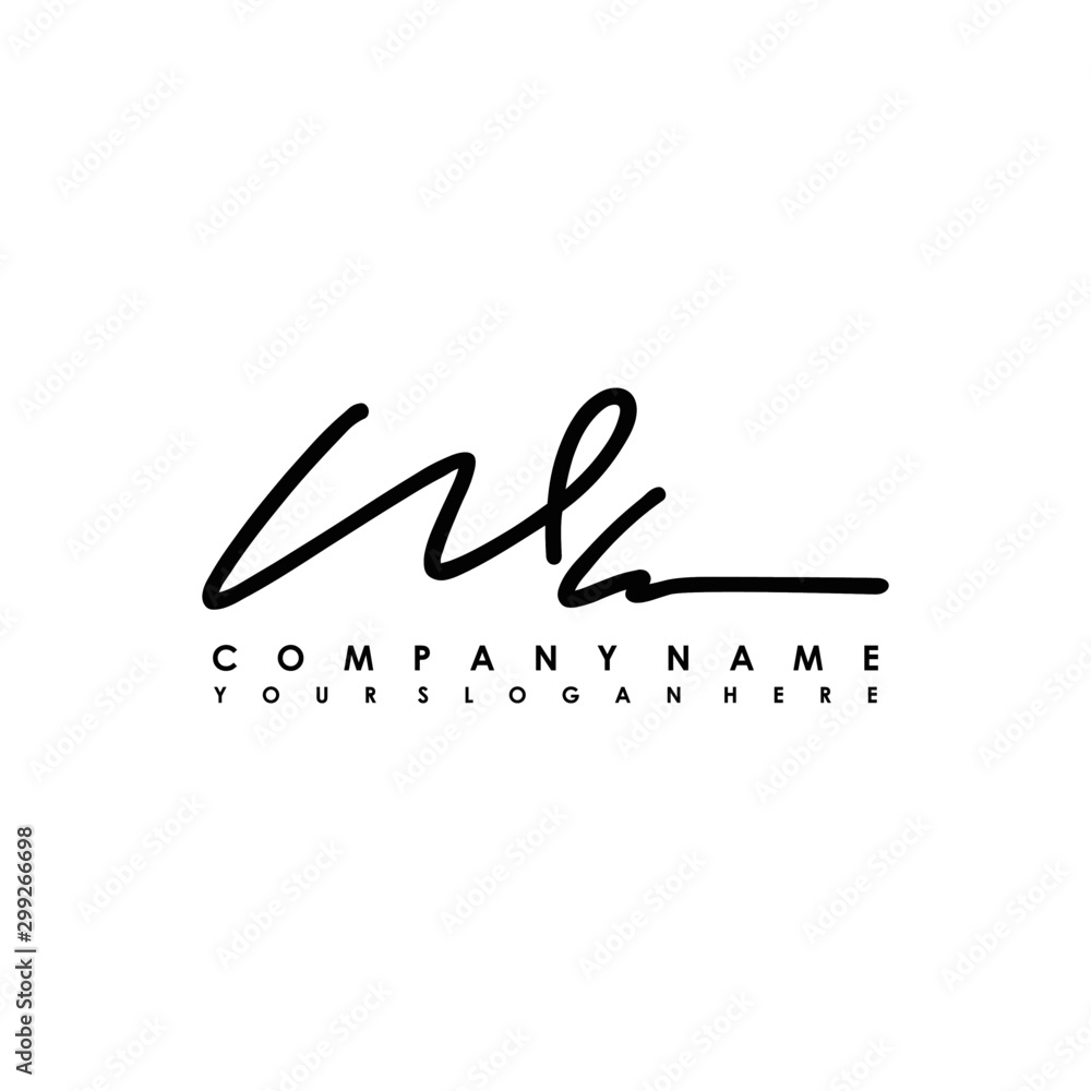 WL initials signature logo. Handwriting logo vector templates. Logo for business, beauty, fashion, signature WL initials signature logo. Handwriting logo vector templates. Logo for business, beauty, fashion, signature