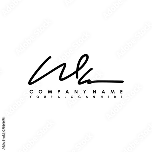 WL initials signature logo. Handwriting logo vector templates. Logo for business, beauty, fashion, signature
