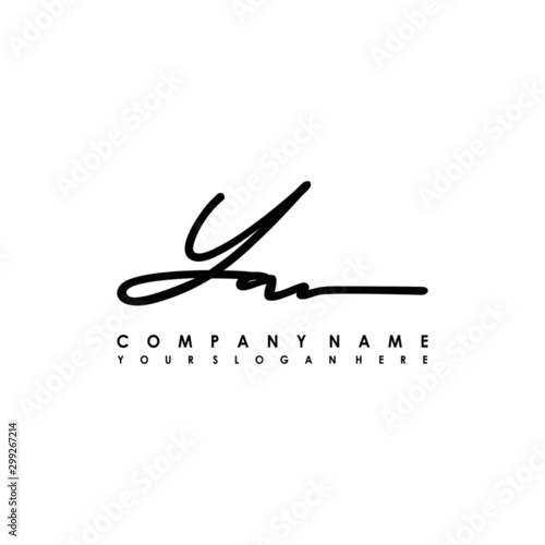 YA initials signature logo. Handwriting logo vector templates. Logo for business, beauty, fashion, signature
