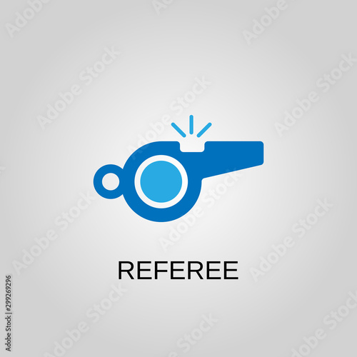 Referee icon. Referee symbol. Flat design. Stock - Vector illustration.