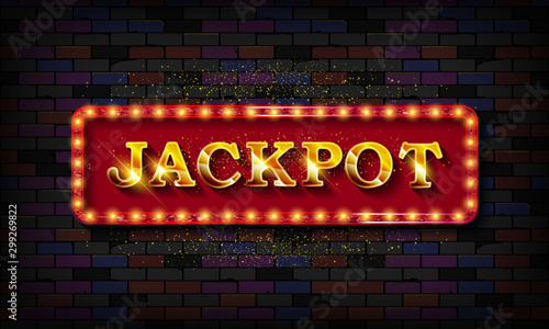 Jackpot Gold Neon light banner