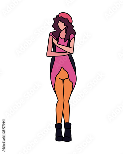 Supermodel avatar woman vector design