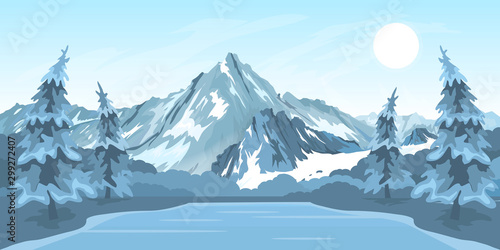 Winter rural landscape