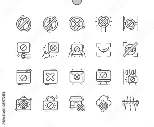 Closed Well-crafted Pixel Perfect Vector Thin Line Icons 30 2x Grid for Web Graphics and Apps. Simple Minimal Pictogram