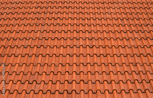 Orange ceramic tile slender rows © Макар Мосин