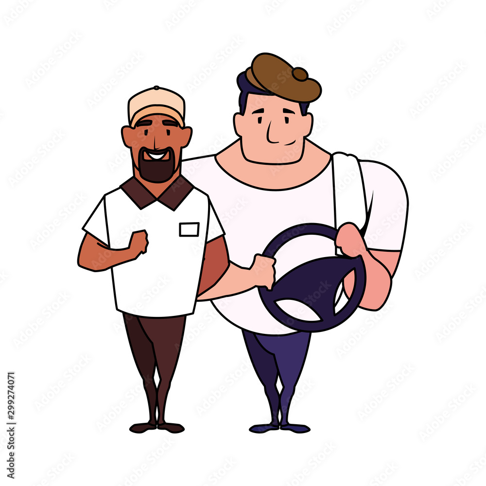 Isolated drivers persons vector design Isolated drivers persons vector design