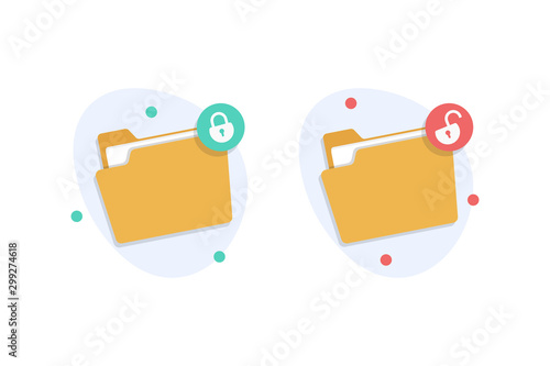 folder locked and unlocked icon,Unlocked Data