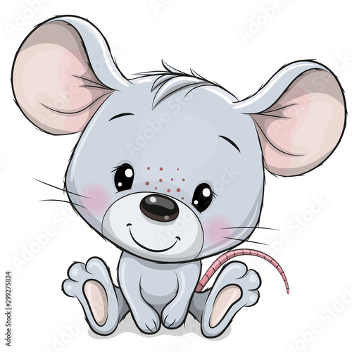 Cartoon Mouse isolated on a white background
