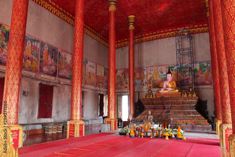 buddhism temple (wat that luang neua) in vientiane (laos)