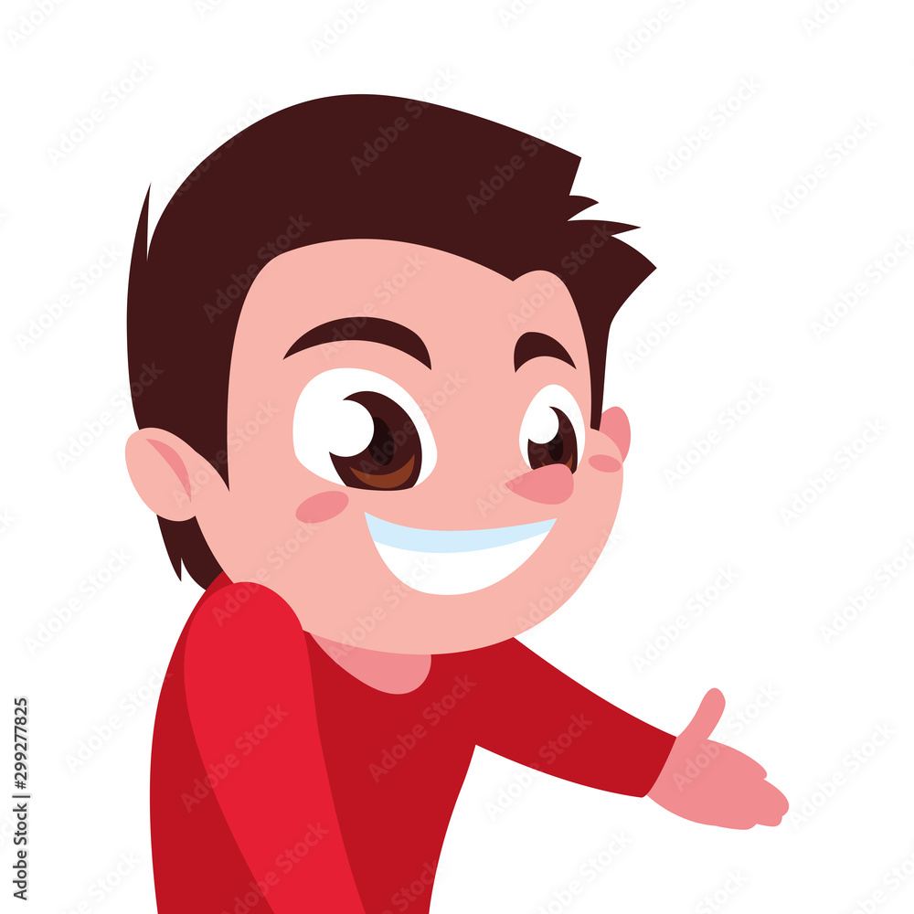 Obraz premium Isolated boy cartoon vector design