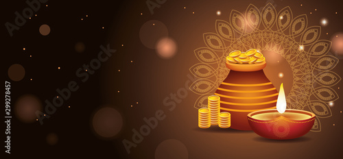 Wallpaper Mural Happy Diwali Indian Celebration Design Torontodigital.ca