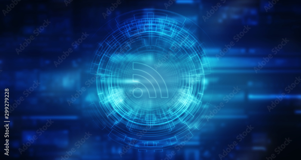 2d illustration WiFi symbol 2d illustration WiFi symbol