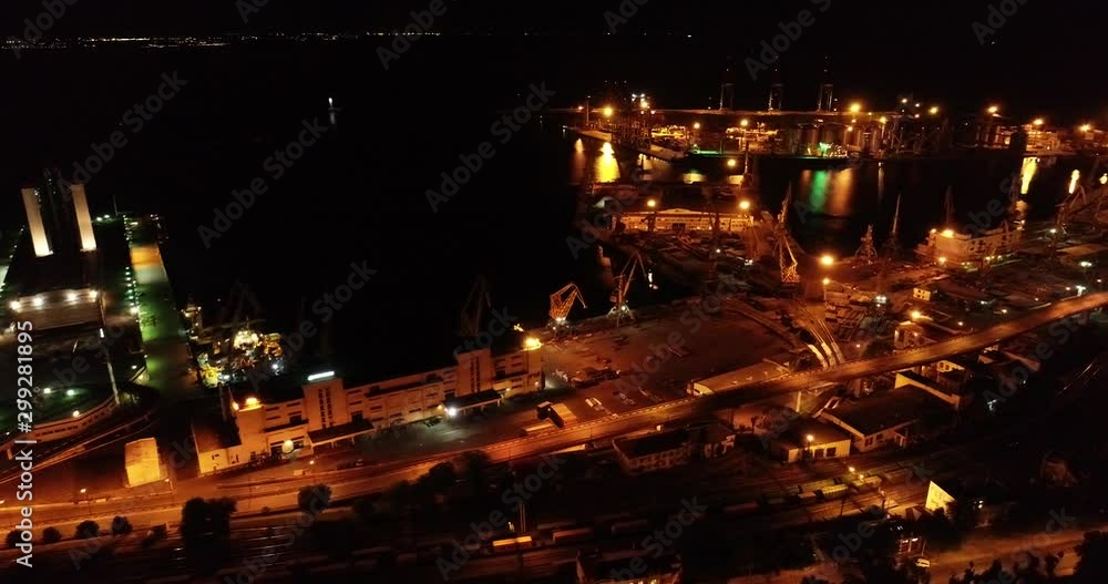 Aerial view of Odessa Seaport, the largest Ukrainian seaport in Black Sea Aerial view of Odessa Seaport, the largest Ukrainian seaport in Black Sea