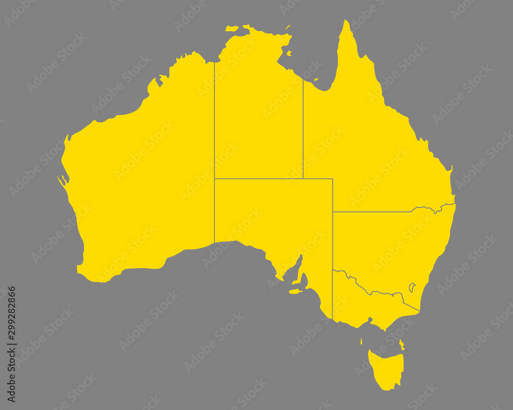 Fototapeta premium Karte von Australien