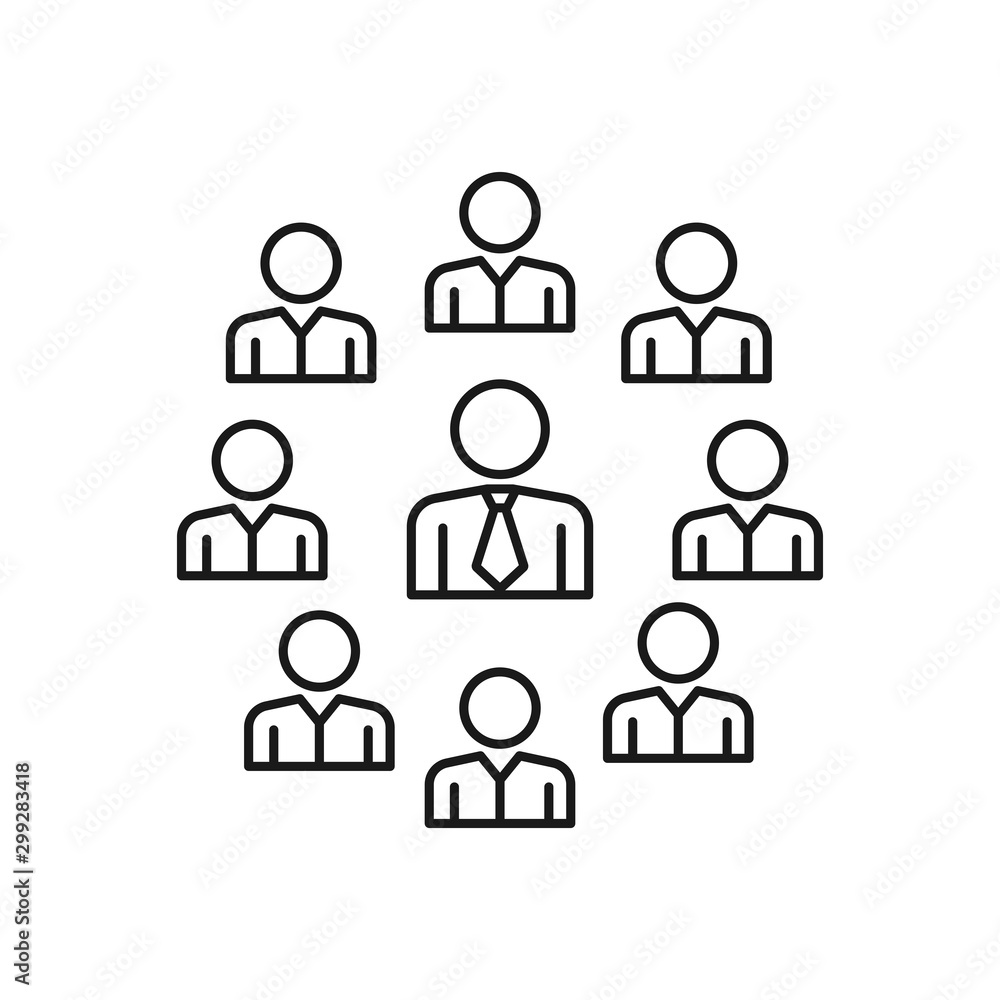 meeting and business people - minimal line web icon. simple vector illustration. concept for infographic, website or app. meeting and business people - minimal line web icon. simple vector illustration. concept for infographic, website or app.