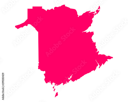 Karte von New Brunswick