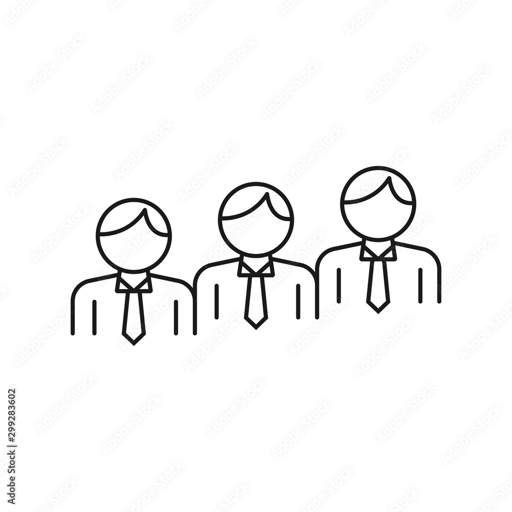 meeting and business people - minimal line web icon. simple vector illustration. concept for infographic, website or app. meeting and business people - minimal line web icon. simple vector illustration. concept for infographic, website or app.