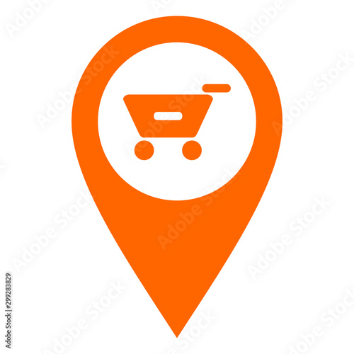 Warenkorb und Kartenmarkierung